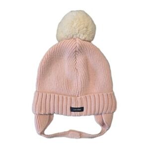 NEW Baby Gap Warm Pom Pom Winter Hat Size 0-3 Months Baby Girl Pink Color